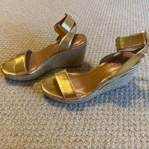 Lilly Pulitzer for Target Gold Wedges Size 7